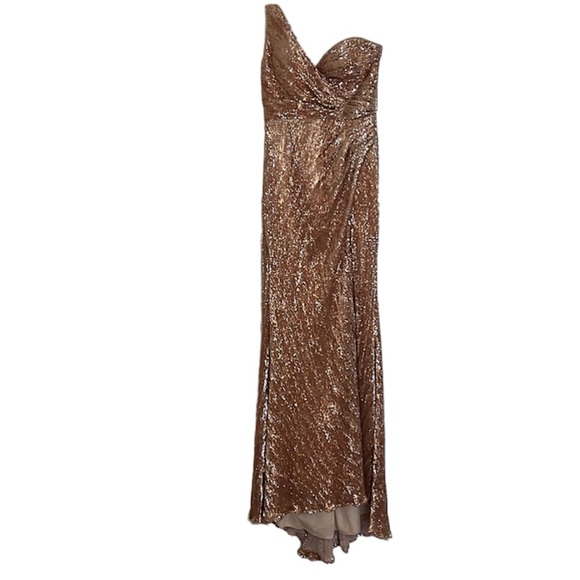 Cinderella Divine NWT CH182 Rose Gold Formal Gown size Small - Picture 2 of 14